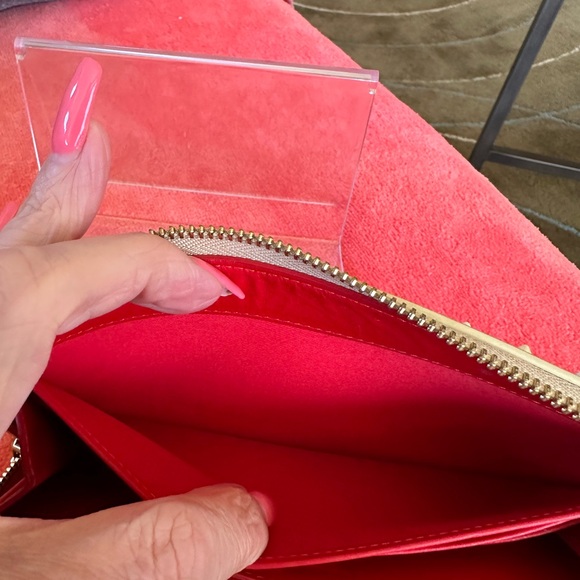 CHRISTIAN LOUBOUTIN STUDDED WALLET CREAM W/IRIDESCENT EUC GORGEOUS - Picture 10 of 12